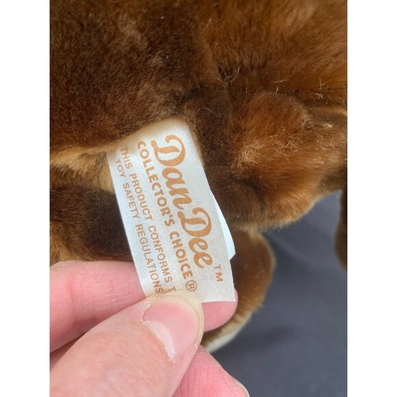 Dan Dee Collectors Choice Teddy Bear 10" Plush Brown Maroon Velvet Bow Stuffed A - Picture 5 of 8